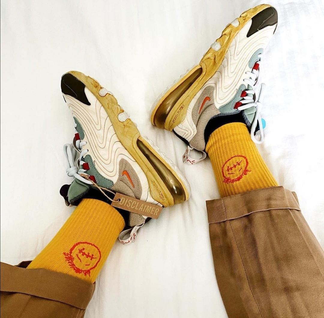 Yellow Smiley Socks