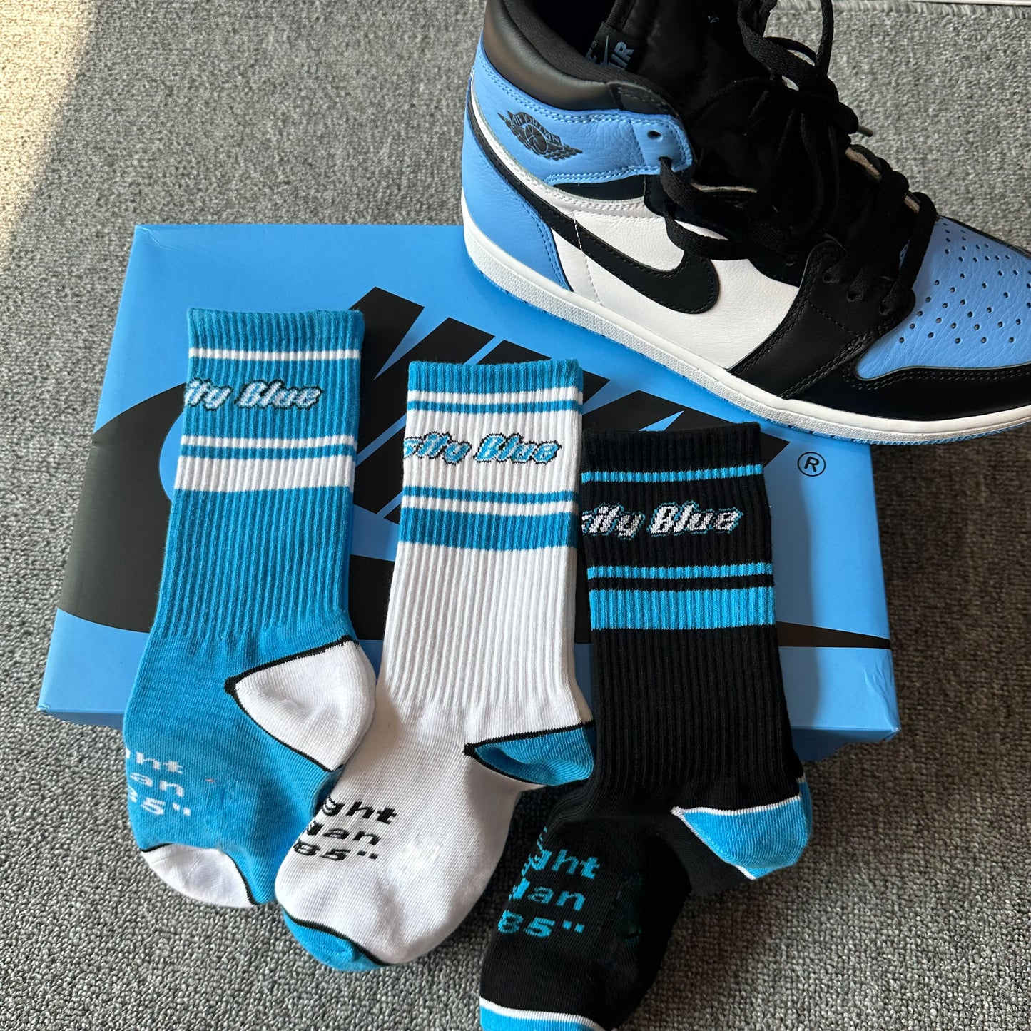 University Blue socks (3 colorway available)