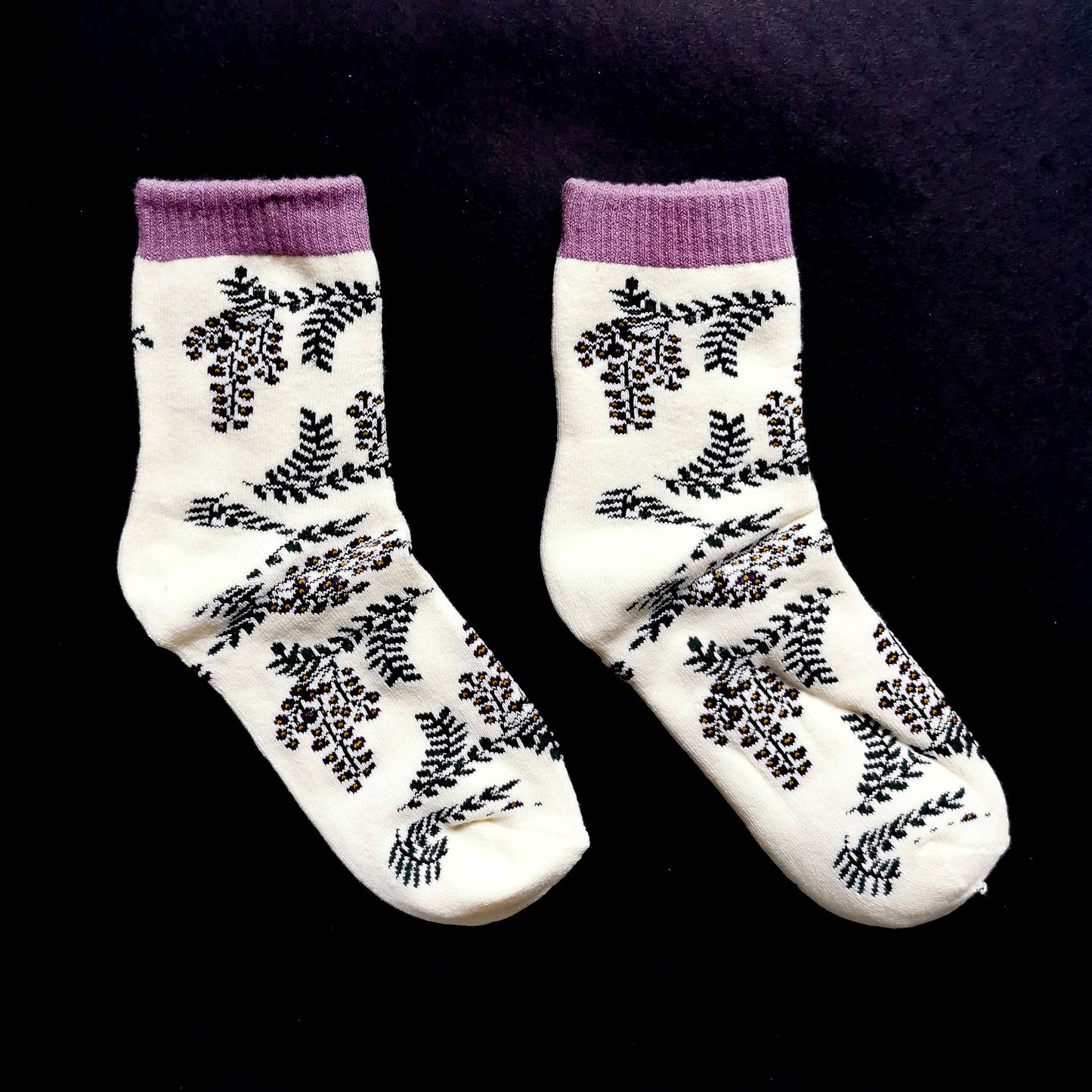 Purple Flowers Socks