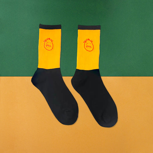 Yellow Smiley Socks
